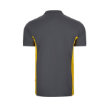 Polo de trabalho de piqué bicolor de manga curta 180 g/m2 Velilla cor amarelo