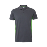 Polo de trabalho de piqué bicolor de manga curta 180 g/m2 Velilla cor verde segunda vista