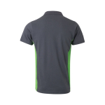 Polo de trabalho de piqué bicolor de manga curta 180 g/m2 Velilla cor verde