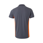 Polo de trabalho de piqué bicolor de manga curta 180 g/m2 Velilla cor cor-de-laranja