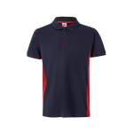 Polo de trabalho piqué algodão/poliéster, manga curta 180 g/m2 Velilla cor vermelho segunda vista
