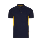 Polo de trabalho piqué algodão/poliéster, manga curta 180 g/m2 Velilla cor amarelo segunda vista