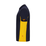 Polo de trabalho piqué algodão/poliéster, manga curta 180 g/m2 Velilla cor amarelo terceira vista