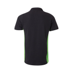 Polo de trabalho piqué algodão/poliéster, manga curta 180 g/m2 Velilla cor verde segunda vista