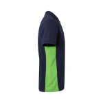 Polo de trabalho piqué algodão/poliéster, manga curta 180 g/m2 Velilla cor verde quarta vista