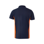 Polo de trabalho piqué algodão/poliéster, manga curta 180 g/m2 Velilla cor cor-de-laranja