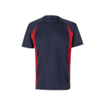 T-shirt de trabalho bicolor, de poliéster 160 g/m2 Velilla cor vermelho segunda vista