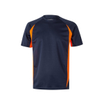 T-shirt de trabalho bicolor, de poliéster 160 g/m2 Velilla cor cor-de-laranja terceira vista