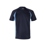 T-shirt de trabalho bicolor, de poliéster 160 g/m2 Velilla cor azul-claro terceira vista