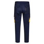 Calças de trabalho multibolsos, algodão e poliéster 200 g/m2 cor amarelo
