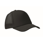Boné de basebol de poliéster com reforço de espuma 150 g/m2 cor preto