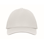 Boné de basebol de poliéster com reforço de espuma 150 g/m2 cor branco segunda vista
