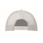 Boné de basebol de poliéster com reforço de espuma 150 g/m2 cor branco terceira vista