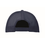 Boné de basebol de poliéster com reforço de espuma 150 g/m2 cor azul-marinho terceira vista