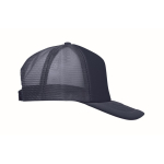 Boné de basebol de poliéster com reforço de espuma 150 g/m2 cor azul-marinho quarta vista