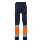 Calças de trabalho multibolsos elásticas bicolores 240 g/m2 Velilla cor cor-de-laranja