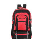 Mochila de viagem com múltiplos bolsos interiores e exteriores cor vermelho primeira vista