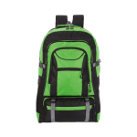 Mochila de viagem com múltiplos bolsos interiores e exteriores cor verde-claro primeira vista