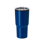 Copo de aço inoxidável de parede dupla e doseador 580 ml cor azul primeira vista