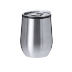 Copo térmico de aço inoxidável com tampa transparente 330 ml segunda vista