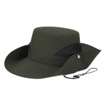 Chapéu de poliéster estilo safari com cordão de transporte ajustável quinta vista