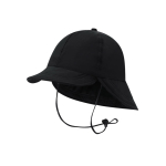Chapéu à pescador com grande aba traseira para proteger do sol cor preto primeira vista