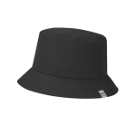 Clássico chapéu estilo bob de rPET com proteção solar FPU50+ cor preto primeira vista