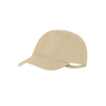 Boné de poliéster rPET ajustável com fivela metálica UV50 cor natural primeira vista