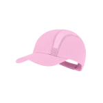 Boné desportivo de microfibra com painéis transpiráveis cor cor-de-rosa primeira vista