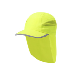 Boné fluorescente ajustável e transpirável com aba traseira cor amarelo fluorescente primeira vista