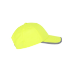 Boné fluorescente para criança de poliéster com fecho de velcro quarta vista
