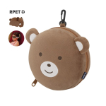 Kit apoio de cabeça/máscara de dormir para criança em estojo de urso