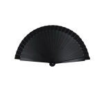 Leque leve monocolor de tecido de poliéster personalizável cor preto primeira vista