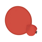Frisbee de rPET fácil de dobrar com bolsa individual a condizer cor vermelho primeira vista