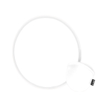Frisbee de rPET fácil de dobrar com bolsa individual a condizer cor branco primeira vista