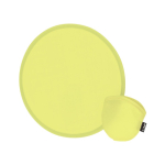 Frisbee de rPET fácil de dobrar com bolsa individual a condizer cor amarelo primeira vista