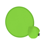 Frisbee de rPET fácil de dobrar com bolsa individual a condizer cor verde primeira vista