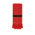 Toalha de algodão com franja a condizer nas pontas 290 g/m2 cor vermelho primeira vista