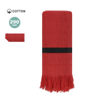Toalha de algodão com franja a condizer nas pontas 290 g/m2