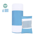 Toalha de praia com bolsa e bolso impermeável na ponta 200 g/m2