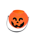 Cesto de Halloween com design de abóbora e pega terceira vista