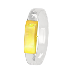 Pulseira para eventos com luzes LED com interruptor ON/OFF cor amarelo primeira vista