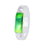 Pulseira para eventos com luzes LED com interruptor ON/OFF cor verde primeira vista