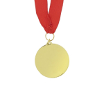 Medalha de vencedor de acabamento dourado com relevo nas bordas terceira vista