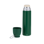 Termos com chávena de 120 ml de aço inoxidável reciclado 500 ml quarta vista