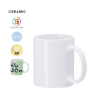 Caneca branca de cerâmica de qualidade AAA para sublimação 350 ml