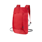 Mochila completamente dobrável de rPET em várias cores cor vermelho primeira vista