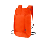 Mochila completamente dobrável de rPET em várias cores cor cor-de-laranja primeira vista
