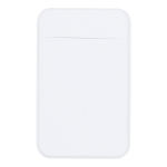 Porta-cartões adesivo para telemóvel, material elástico personalizável cor branco primeira vista