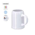 Caneca de cerâmica branca para sublimação ideal para cerveja 500 ml